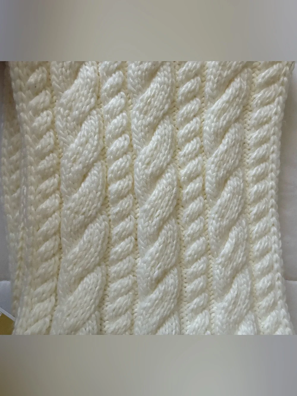 Michael Kors Cream Cable Knit Infinity Scarf